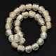Chapelets de perles rondes en verre de feuille d'or FOIL-L002-A-06-2
