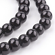 Schwarze Glasperle runde lose Perlen für Schmuck Halskette Handwerk X-HY-8D-B20-3