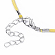 Algodón encerado el collar del cordón MAK-S032-1.5mm-B18-4
