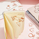 Gorgecraft 20 pz 4 stili graffette in oro rosa a forma di cuore diamante anello d'amore graffette segnalibri clip per agenda pinze per carta in metallo con scatola in alluminio per l'ordinamento e la decorazione dei documenti AJEW-GF0005-81-6