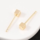 Латунные серьги-гвоздики для женщин EJEW-G441-05A-G-2