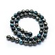 Dyed Natural Pyrite Beads Strands G-F582-C05-2