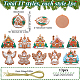 1 комплект рождественских пластиковых подвесок DIY-SC0026-46B-2