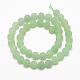 Smerigliato rotonde naturali verdi perle avventurina fili G-D797-6mm-2