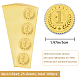 Adesivi autoadesivi in lamina d'oro in rilievo DIY-WH0211-118-2