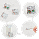 SUPERFINDINGS Cardboard Earring Display Cards and Plastic Ear Nuts Sets CDIS-FH0001-03-2