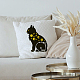 描画ツールプラスチック製図面型板テンプレート  スクラップブック、布地、タイル、床、家具、木材の塗装用  長方形  猫の形  29.7x21cm DIY-WH0396-487-4