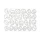 炭素鋼カッティングダイステンシル  DIYスクラップブッキング用  フォトアルバム  装飾的なエンボス紙カード  つや消しステンレススチールカラー  a～zの文字  143x205x0.8mm DIY-P076-72-4