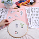 CRASPIRE 150Pcs Flowers Leaves Water Soluble Embroidery Stabilizers Plants Hand Sewing Stick and Stitch Transfers Paper Wash Away Pre-Printed Self Adhesive Patterns for Bags Cloth Sewing Lovers DIY-CP0009-52G-3