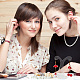Acryl-Präsentationsständer für einzelne Ohrringe mit schräger Rückseite EDIS-WH0030-33B-5