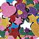 Glitter colorati fogli di adesivo di carta gommosa DIY-TA0001-04-6