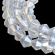 Nachahmung Jade galvanisieren Glasperlen Stränge GLAA-F029-J4mm-C05-3