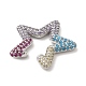 Colorful Rhinestone Star Cuff Earrings EJEW-D059-06P-01-3