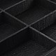 木製の直方体のアクセサリープレゼンテーションボックス  布で覆わ  12 compertments  ブラック  35x24x3cm ODIS-N021-02-3