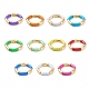 11 Stück 11-Farben-Imitat-Edelstein-Acryl & CCB-Kunststoff gebogenes Rohr stämmiges Stretch-Armband-Set für Frauen BJEW-JB08137-1