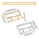 Wadonn 4 個 2 色長方形形状合金バックルクラスプ  バッグの紐を結ぶのに  服飾材料  プラチナ＆ライトゴールド  40x59.5x13mm  2個/カラー FIND-WR0008-17-2