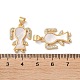 Латунные микропаве прозрачные подвески с фианитом KK-B083-28A-G-3