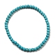 Turquoise synthétique bracelets en perles extensibles BJEW-A117-A-18-2