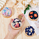 DICOSMETIC 4Pcs 4 Style Flower Pattern Japanese Style Cotton & Cloth Needle Pin Cushions DIY-DC0001-98-3