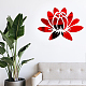 CREATCABIN 3D Lotus Acrylic Mirror Flower Wall Sticker Wall Art Self Adhesive Removable Eco-Friendly Wall Decals for Home Bedroom Living Room Bathroom Decoration 13.7 x 9.8 Inch DIY-CN0001-88A-6