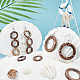Chgcraft 100 pièces 2 styles de bijoux en bois teint anneaux de liaison de noix de coco COCO-CA0001-01-4