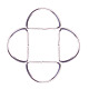 鉄dリングはキーチェーンのパーツを締めます  プラチナ  16.5x24x2mm  約100個/袋 IFIN-PH0011-02-4