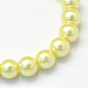 Backen gemalt pearlized Glasperlen runden Perle Stränge HY-Q003-4mm-64-2