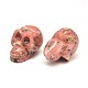 Cráneo natural rhodochrosite sin agujero / sin perforar G-I128-10-2