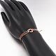 Heart Tin Alloy Czech Rhinestone Multi-strand Bracelets BJEW-BB02317-5