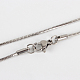 304 Stainless Steel Snake Chain Necklace Making STAS-P045-18-4