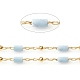 Handgefertigte natürliche türkisfarbene Perlenketten CHC-E021-01F-1