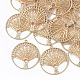 Polyester Thread Woven Pendants X-FIND-N004-001F-1
