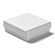 厚紙のジュエリーセットボックス  内部のスポンジ  正方形  ホワイト  9.1x9.05x3.15cm CBOX-C016-03C-02-1