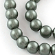 Chapelets de perles en verre peinte par pulvérisation opaque DGLA-R050-4mm-80-1