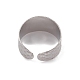 304 anello per polsino aperto testurizzato in acciaio inossidabile da donna RJEW-G285-14P-3