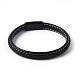 Imitation cuir bracelets de corde tressés BJEW-E293-04B-1
