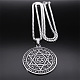 201 кулон из нержавеющей стали с изображением созвездия Звезды Давида 12 NJEW-K283-32P-3