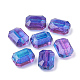 Two Tone Transparent Spray Painted Acrylic Bead X-ACRP-T005-28-1