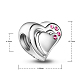 Cuore di tinysand 925 perline europee in argento sterling TS-C-095-3