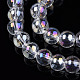 Chapelets de perles en verre transparent électrolytique GLAA-T032-T6mm-AB13-2