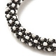 Bracelet en perles de verre au crochet BJEW-JB08083-6