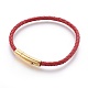 Braided Leather Cord Bracelet Making MAK-L018-02A-03-1