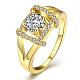 Romantische hohle echte 18 Karat vergoldete Messing-Zirkonia-Ringe für Frauen RJEW-BB05993-8G-1