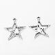 Antique Silver Tibetan Style Star Pendant(Left and Right Random Delivery) X-LF8939Y-3