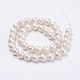 Chapelets de perles nacrées texturées et rugueuses X-BSHE-F013-02-6mm-2
