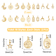 SUNNYCLUE 1 Box 20Pcs 10 Style 18K Gold Plated Moon Star Charms Pendants Micro Pave Clear Cubic Zirconia Pendants with Jump Ring for DIY Earrings Necklace Bracelet Jewellery Making Crafting Supplies ZIRC-SC0001-20-2