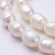 Fili di perle di perle d'acqua dolce coltivate naturali PEAR-P002-15-3