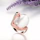 Изящные кольца из оловянного сплава с покрытием «кошачий глаз» из настоящего розового золота для женщин RJEW-BB01101-7B-4