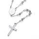 Collares de cuentas de rosario de 304 acero inoxidable NJEW-D285-42P-1