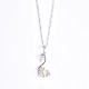 925 подвесные стерлингового серебра ожерелья SWAR-BB34212-2